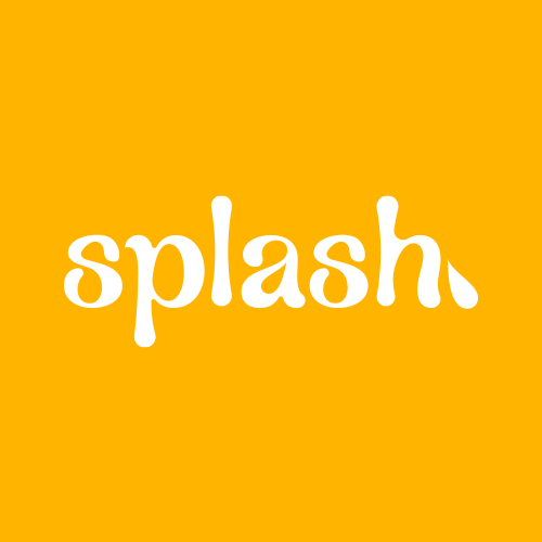 Logo design for smoothie mix brand "splash."